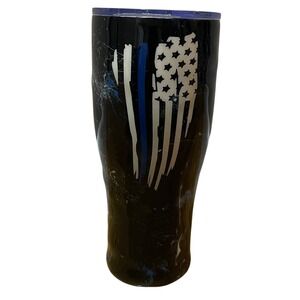 Custom Tumbler Thin Blue Line American Flag Support Police Law Enforcement 30 oz